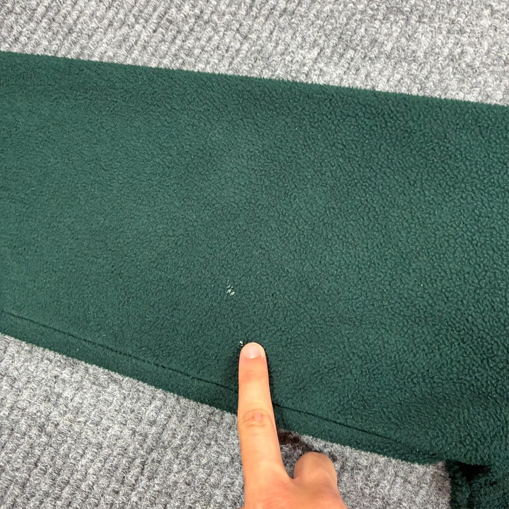 Eddie Bauer Polartec Mens Quarter Zip Fleece Pullover Size M Green Long Sleeve - Picture 7 of 8